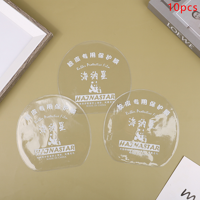 10-Pack Table Tennis Racket Protective Film - Clear PVC Adhesive Sheets To Prevent Scratches & Wear