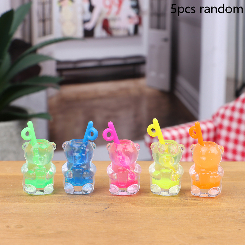 5pz Ciondoli Orecchini Mini Coppa Orso Perla Latte Tè Bottiglia Fai Da Te Gioielli- 5pz Ciondoli Orecchini Mini Coppa Orso Perla Latte Tè Bottiglia Fai Da Te Gioielli-