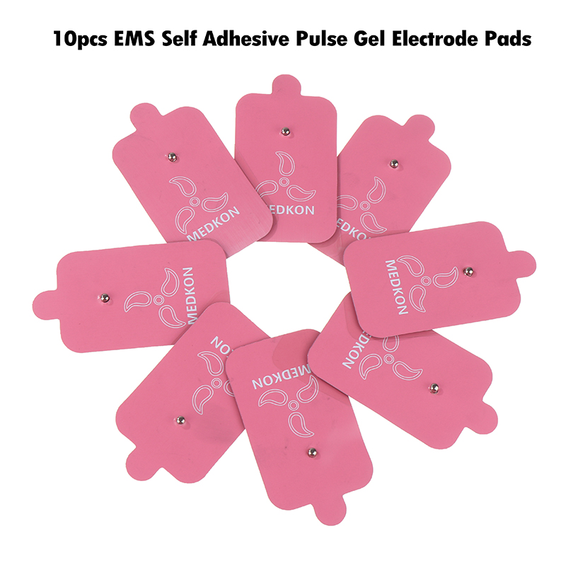 10 pz EMS cuscinetti elettrodi gel a impulsi autoadesivi per agopuntura decine-