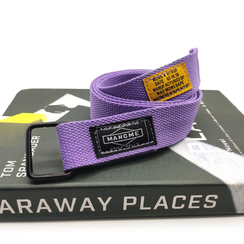 Fashion Casual Men Canvas Belt Double Ring Metal Buckle Waistband Jeans Belt SPI - Picture 10 of 19