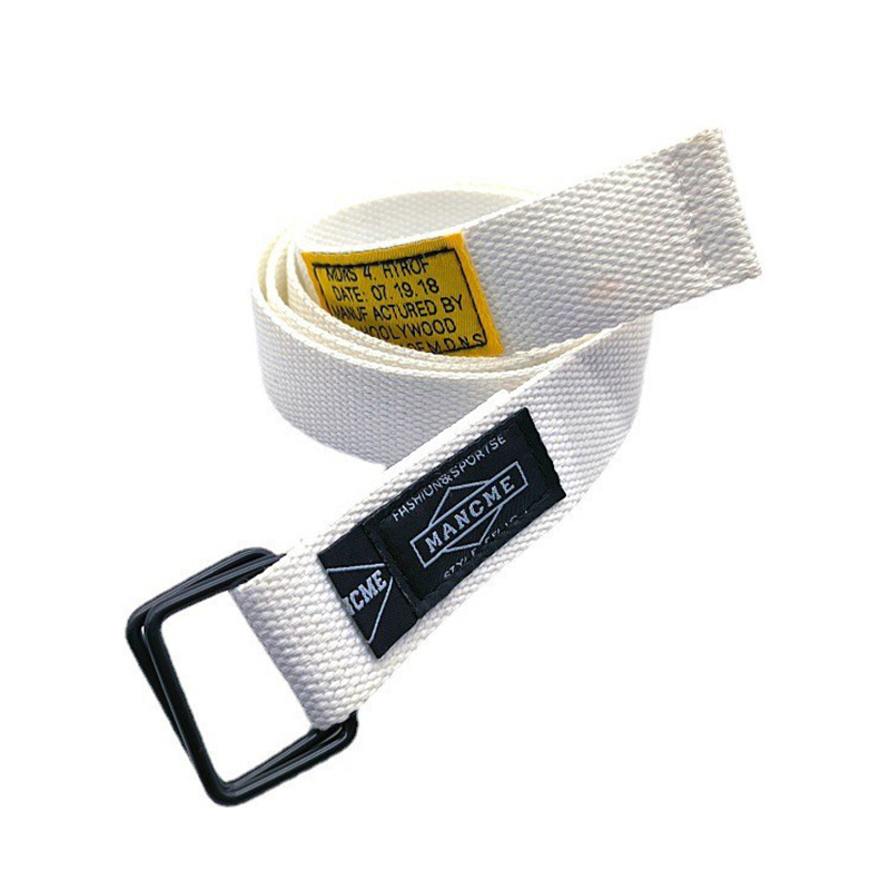 Fashion Casual Men Canvas Belt Double Ring Metal Buckle Waistband Jeans Belt SPI - Picture 8 of 19