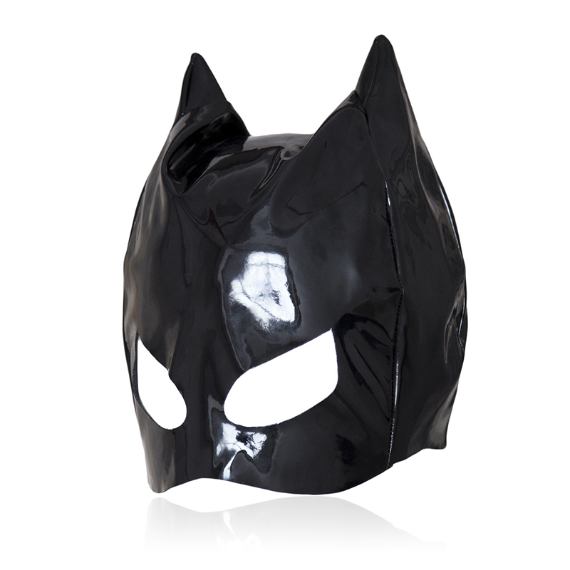 Sexy Masks Black Fetish Slave Latex patent leather for Cat Women Masks SUM - Picture 7 of 8