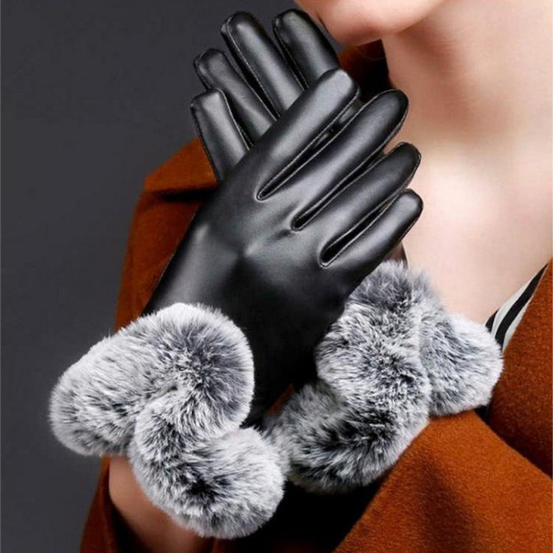 KXF Guanti Invernali Caldi Da Donna – Pelle Scamosciata Morbida Con Fodera In Pile – Touchscreen E Antivento – Ideali Per Guida, Sci Ed Escursioni – Colori: Grigio, Rosa, Nero, Cachi
