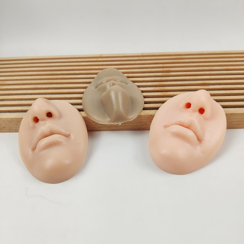 3D Silicone Tattoo Face Lips Model Practice Skin Nose Makeup Cosmetic TrainiZK