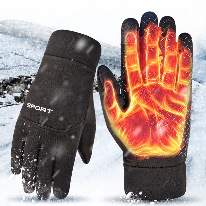 Men'S Outdoor Sports Equipment Cycling Gloves Autumn Winter Warm Plush Gloves Men'S Outdoor Sports Equipment Cycling Gloves Autumn Winter Warm Plush Gloves