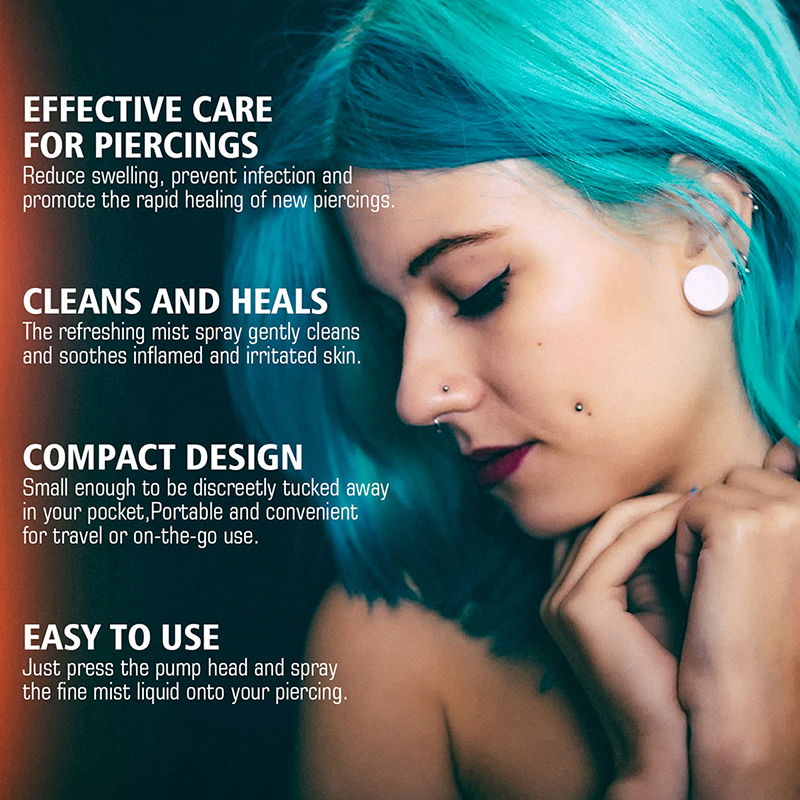 30Ml Piercing Aftercare Spray Ear Hole Care Spray Earrings Hole Clea-qk - Picture 5 of 11