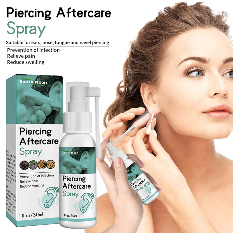 30Ml Piercing Aftercare Spray Ear Hole Care Spray Earrings Hole Clea-qk - Picture 9 of 11