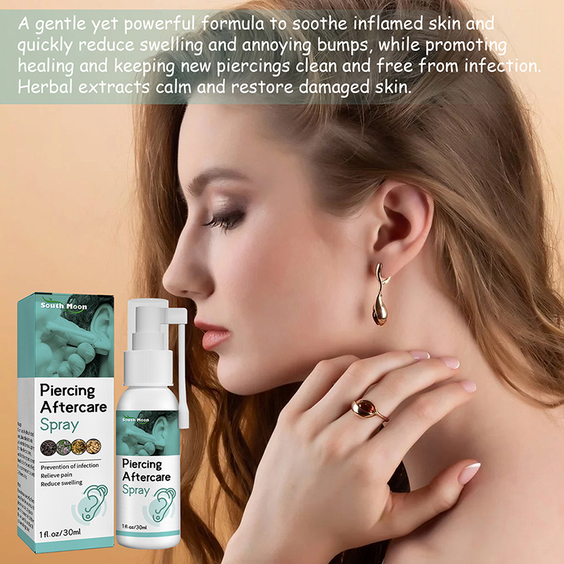 30Ml Piercing Aftercare Spray Ear Hole Care Spray Earrings Hole Clea-qk - Picture 2 of 11
