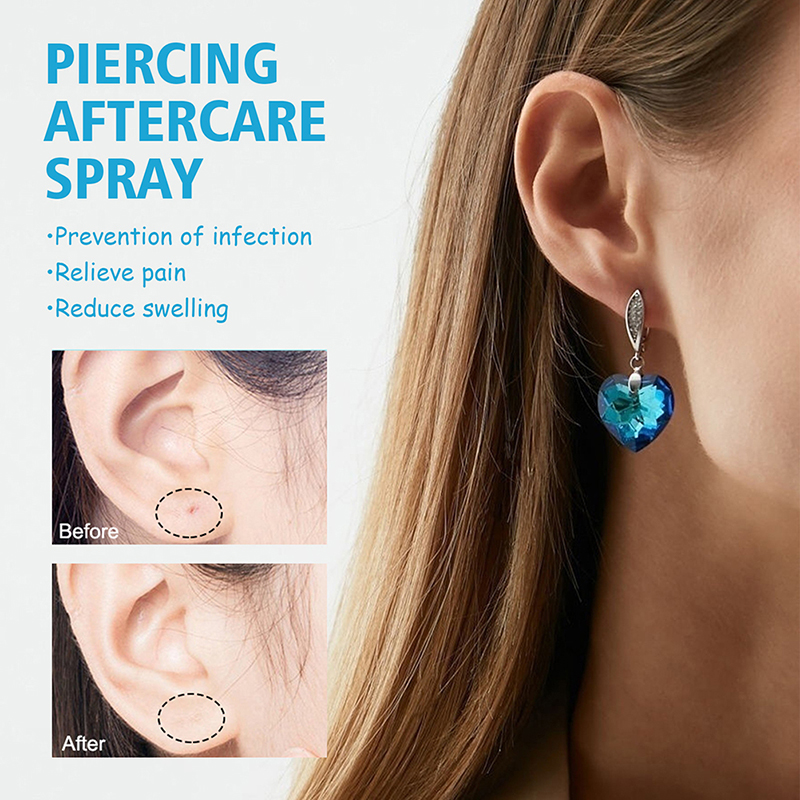 30Ml Piercing Aftercare Spray Ear Hole Care Spray Earrings Hole Clea-qk - Picture 8 of 11