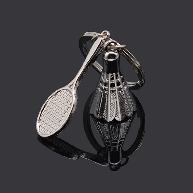 Creative gifts accessories Badminton and racket key chain shuttlecock keychain - Picture 7 of 7