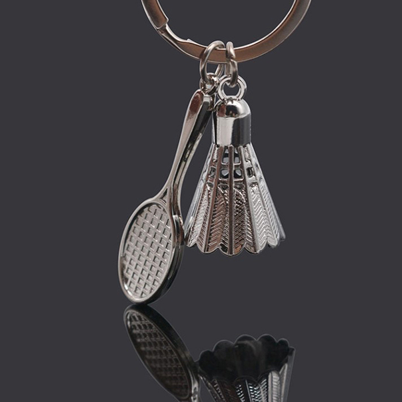 Creative gifts accessories Badminton and racket key chain shuttlecock keychain - Picture 2 of 7