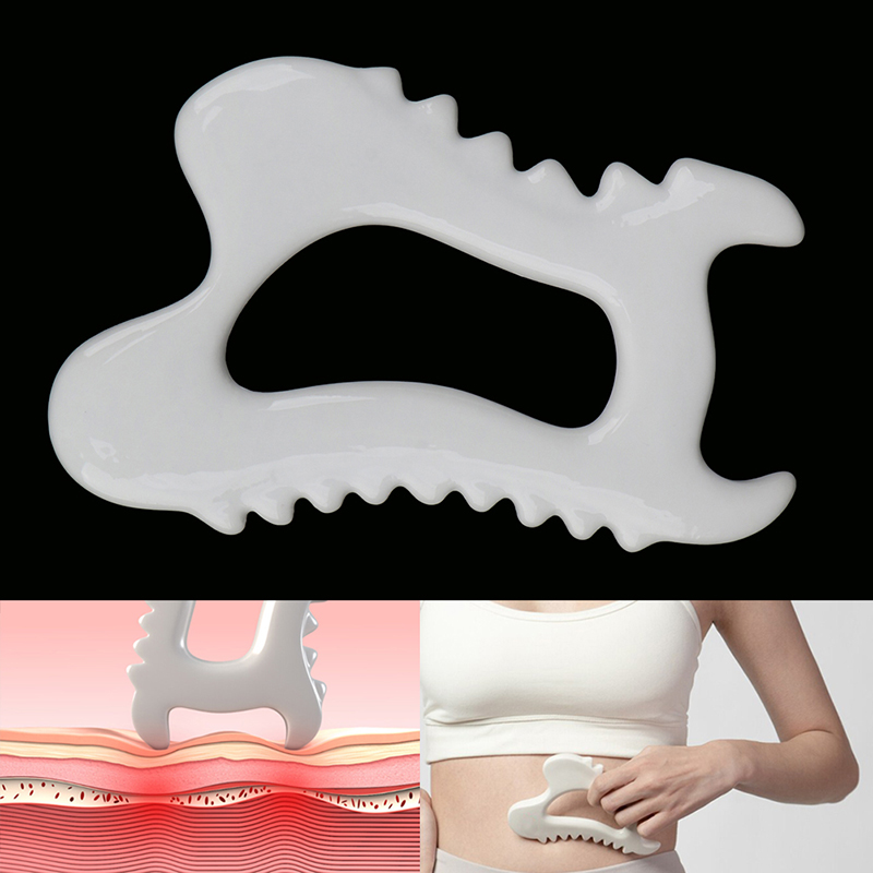 Gua Sha Ceramic Rectangle Shape Facial Body Massage Board Tool PortabLI ❤DB - Picture 10 of 12