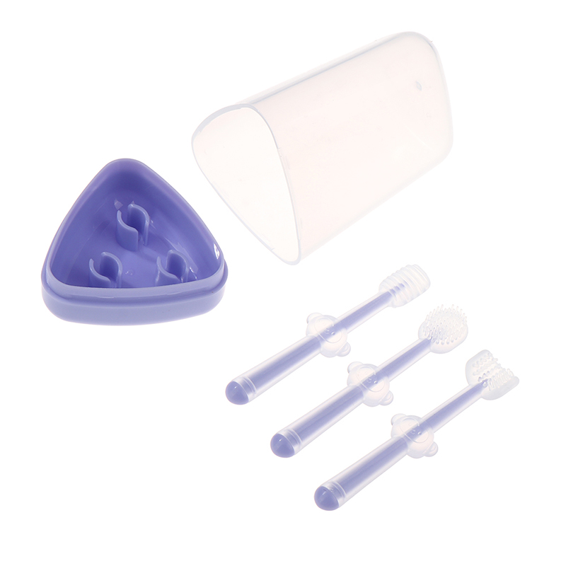 3Pcs Baby Toothbrush Baby Tongue Cleaner for 0-18 Months Toddler Baby Ca7H - Bild 7 von 16