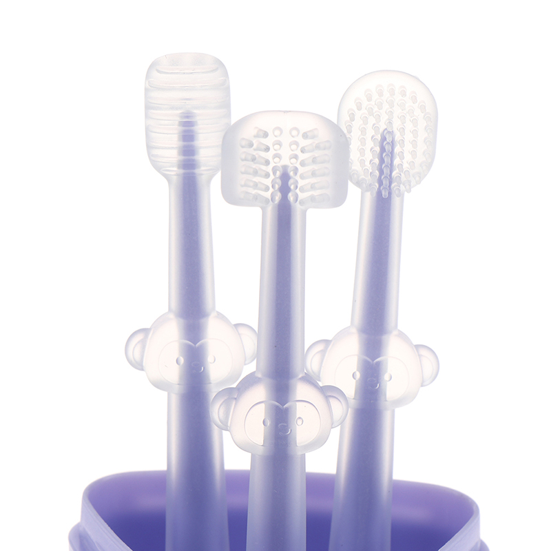 3Pcs Baby Toothbrush Baby Tongue Cleaner for 0-18 Months Toddler Baby Ca7H - Bild 6 von 16