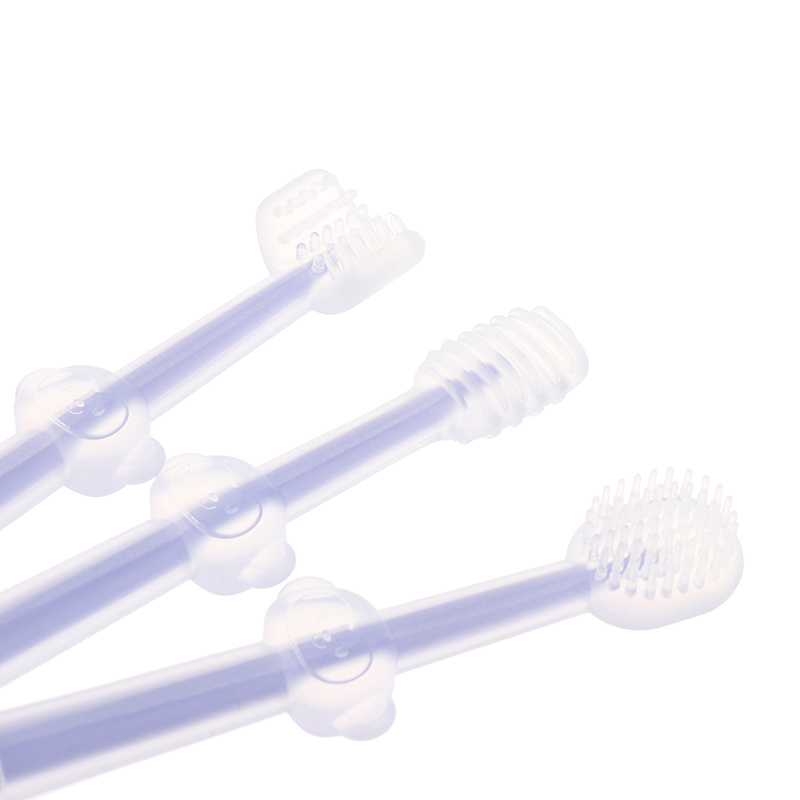 3Pcs Baby Toothbrush Baby Tongue Cleaner for 0-18 Months Toddler Baby Ca7H - Bild 4 von 16