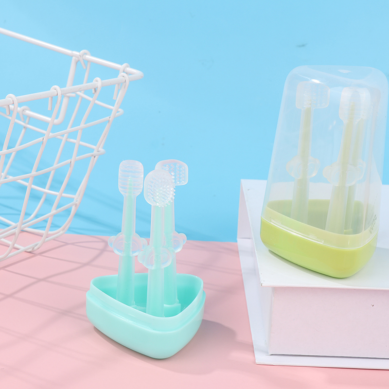 3Pcs Baby Toothbrush Baby Tongue Cleaner for 0-18 Months Toddler Baby Ca7H - Bild 11 von 16