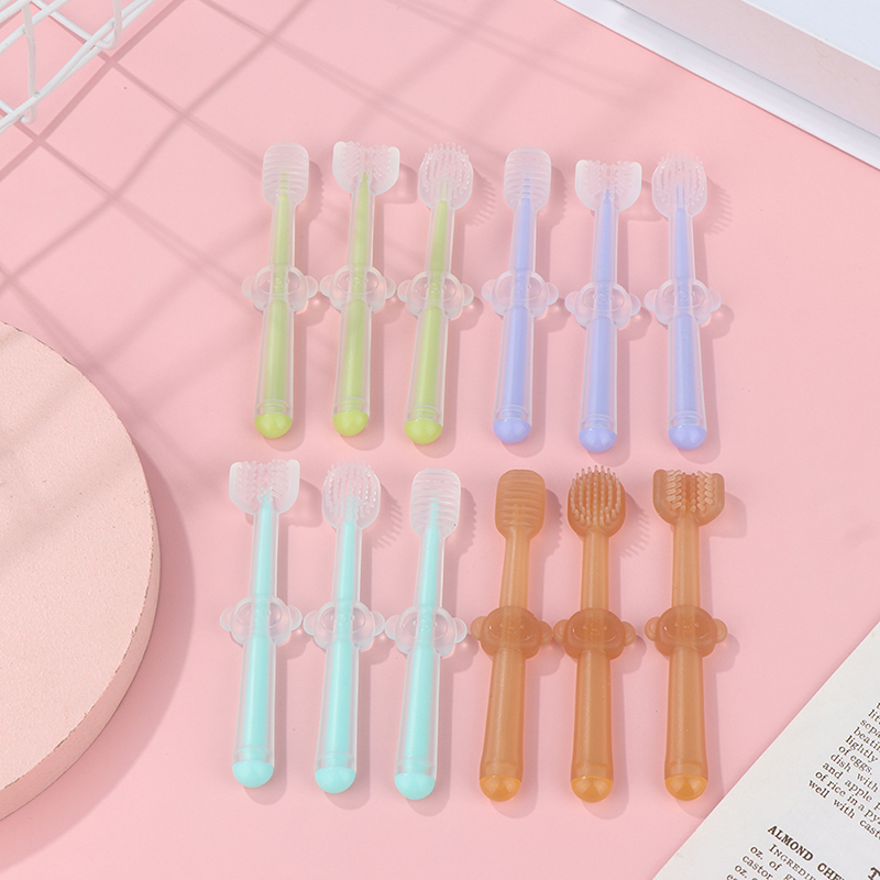 3Pcs Baby Toothbrush Baby Tongue Cleaner for 0-18 Months Toddler Baby Ca7H - Bild 9 von 16