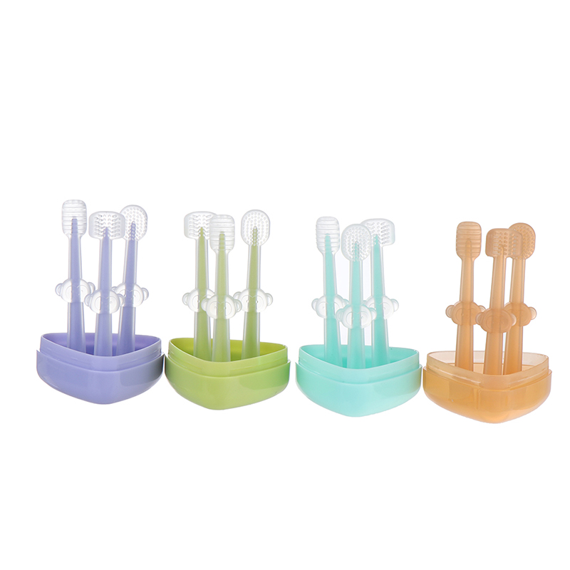 3Pcs Baby Toothbrush Baby Tongue Cleaner for 0-18 Months Toddler Baby Ca7H - Bild 10 von 16