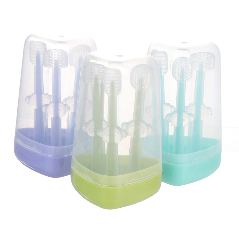 3Pcs Baby Toothbrush Baby Tongue Cleaner for 0-18 Months Toddler Baby Ca7H - Bild 2 von 16