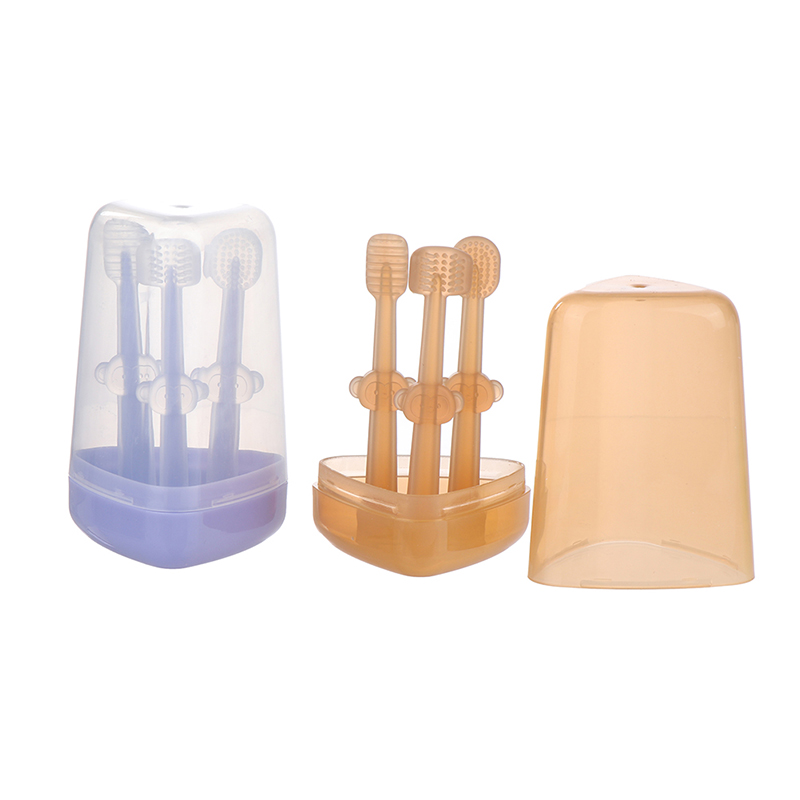 3Pcs Baby Toothbrush Baby Tongue Cleaner for 0-18 Months Toddler Baby Ca7H