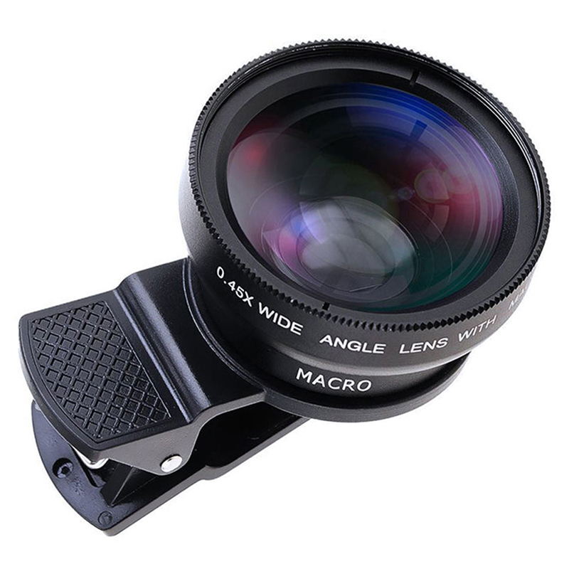 2in1 Fisheye Phone Lens 0.45X Wide Angle Zoom Fish Eye Macro Lenses Camera Kit u - Zdjęcie 7 z 10