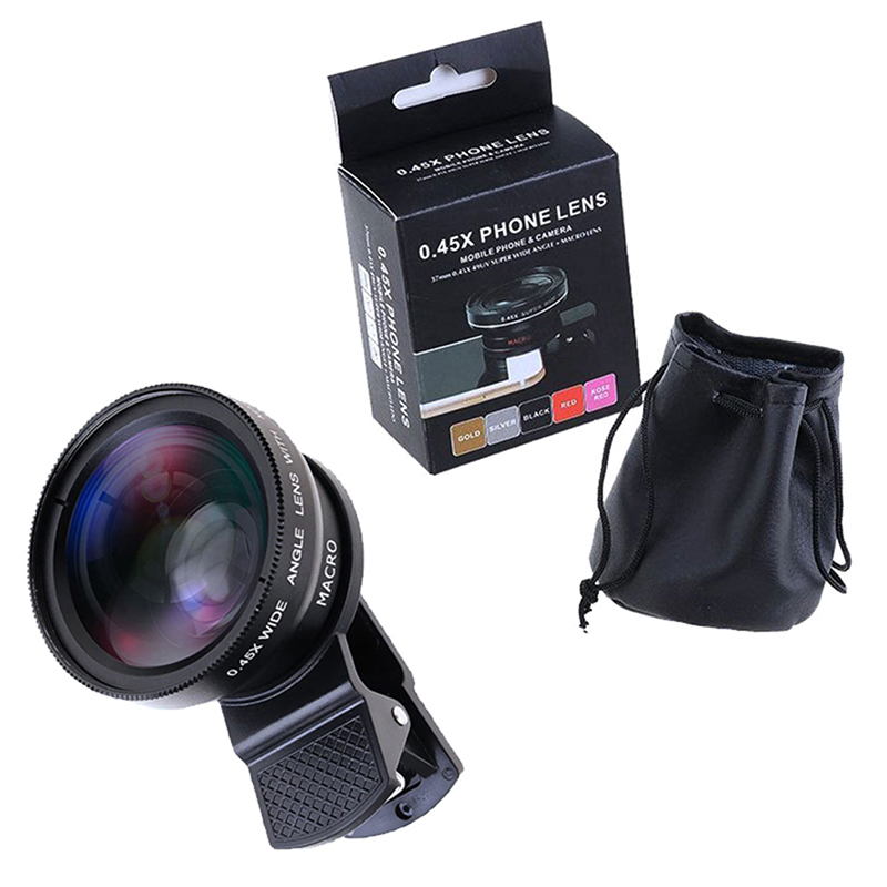 2in1 Fisheye Phone Lens 0.45X Wide Angle Zoom Fish Eye Macro Lenses Camera Kit u - Zdjęcie 8 z 10