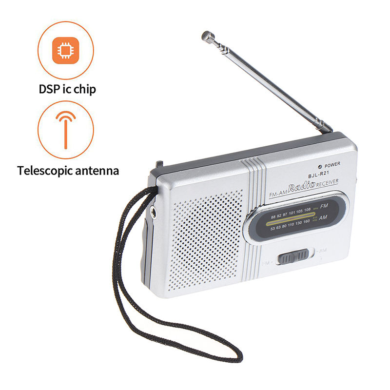 Portable Mini Radio Handheld AM FM Music Player Speaker Outdoor Stereo Radio - Bild 11 von 12