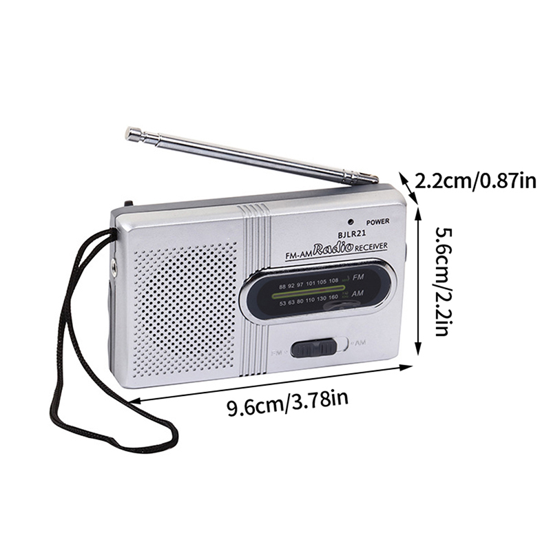 Portable Mini Radio Handheld AM FM Music Player Speaker Outdoor Stereo Radio - Bild 3 von 12