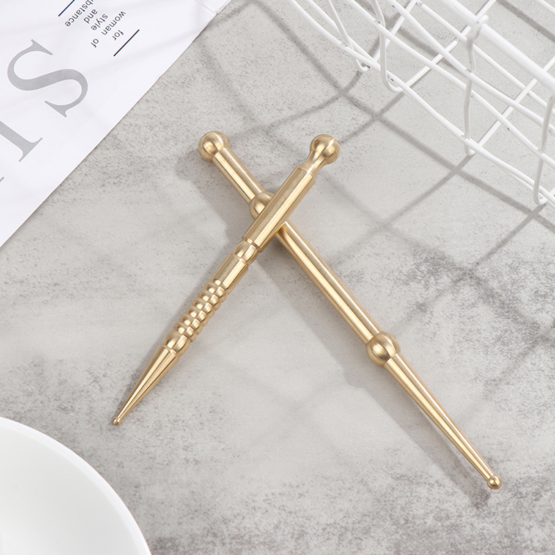 Pure Brass Facial Toolscrapingpen Stick Acupoint Guasha Stick Acupoint Mass ❤OF - Bild 7 von 14