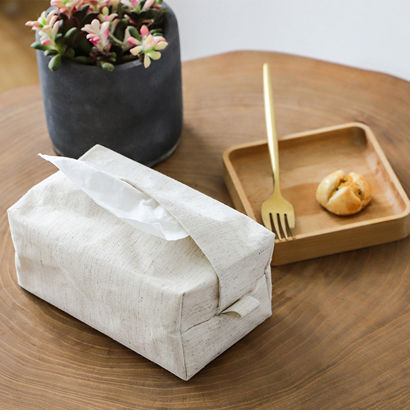 Linen Tissue Case Napkin Holder for Living Room Table Tissue Box Container Home ZN10290