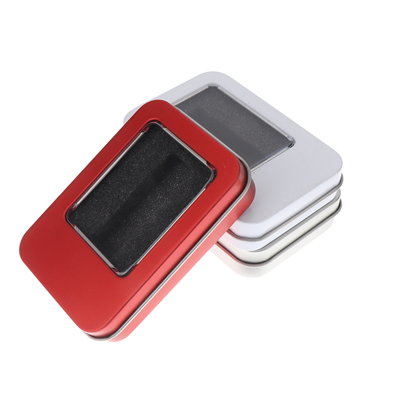 Tinplate U Disk Small Square Box Badge Gift Metal Packaging Box U Disk La*d* - Photo 7/19