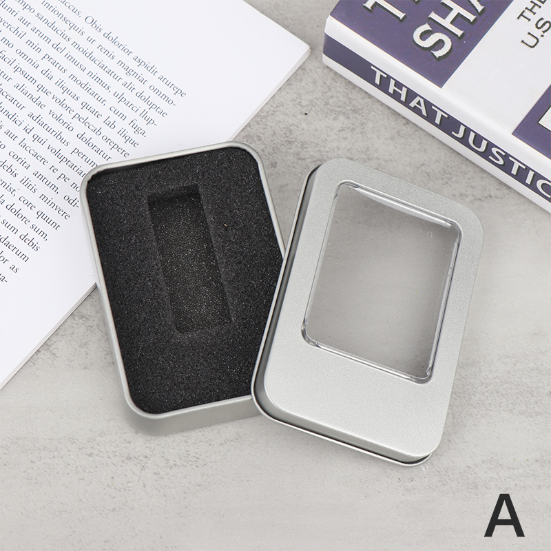 Tinplate U Disk Small Square Box Badge Gift Metal Packaging Box U Disk La*d* - Photo 13/19