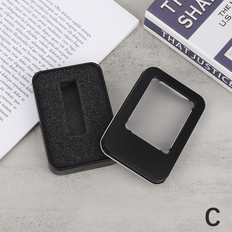 Tinplate U Disk Small Square Box Badge Gift Metal Packaging Box U Disk La*d* - Photo 15/19