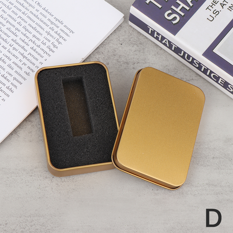 Tinplate U Disk Small Square Box Badge Gift Metal Packaging Box U Disk La*d* - Photo 16/19