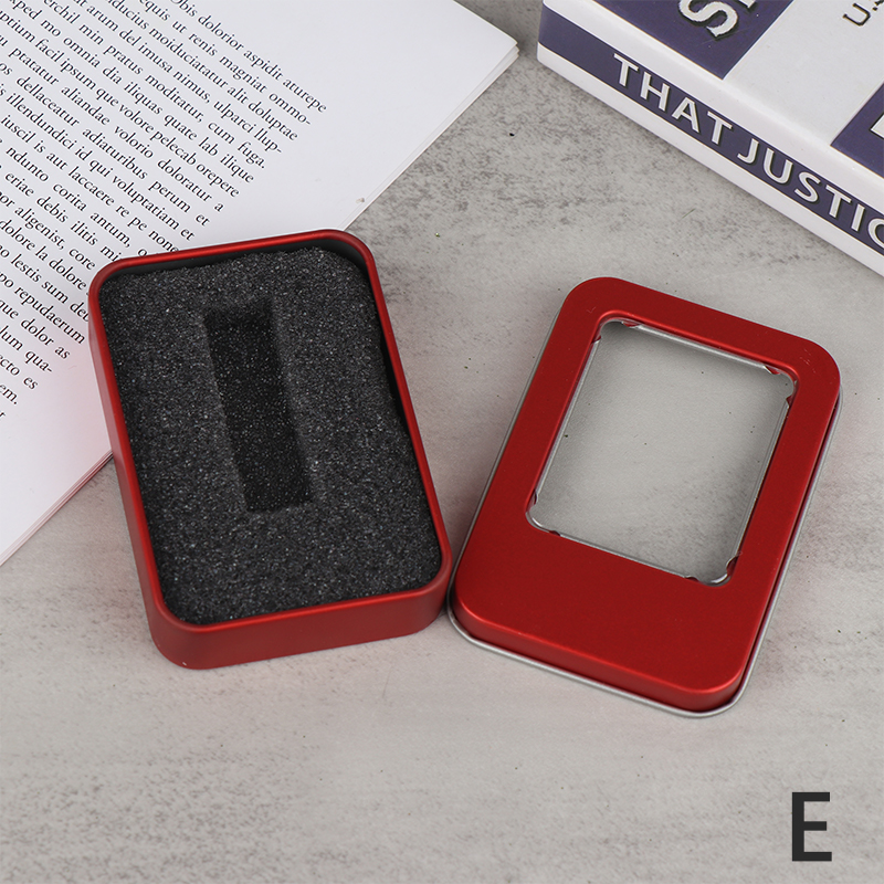 Tinplate U Disk Small Square Box Badge Gift Metal Packaging Box U Disk La*d* - Photo 17/19
