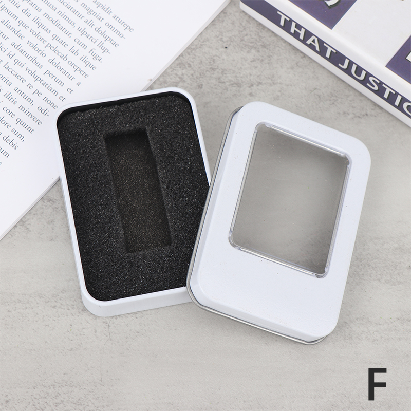 Tinplate U Disk Small Square Box Badge Gift Metal Packaging Box U Disk La*d* - Photo 18/19