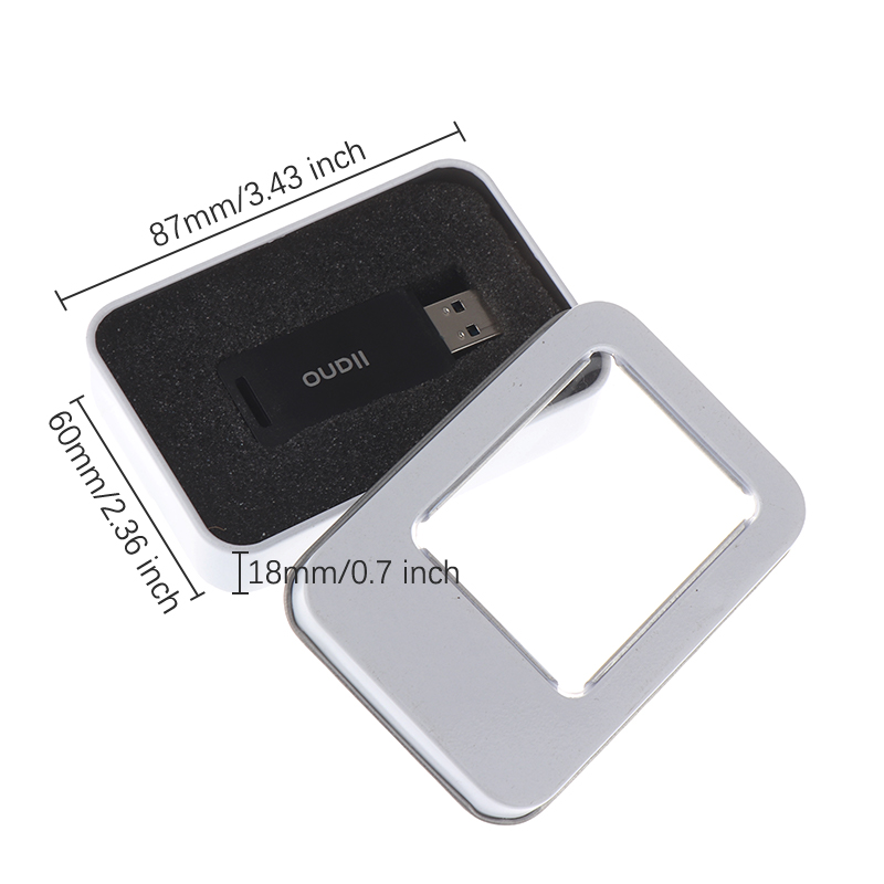 Tinplate U Disk Small Square Box Badge Gift Metal Packaging Box U Disk La*d* - Photo 3/19