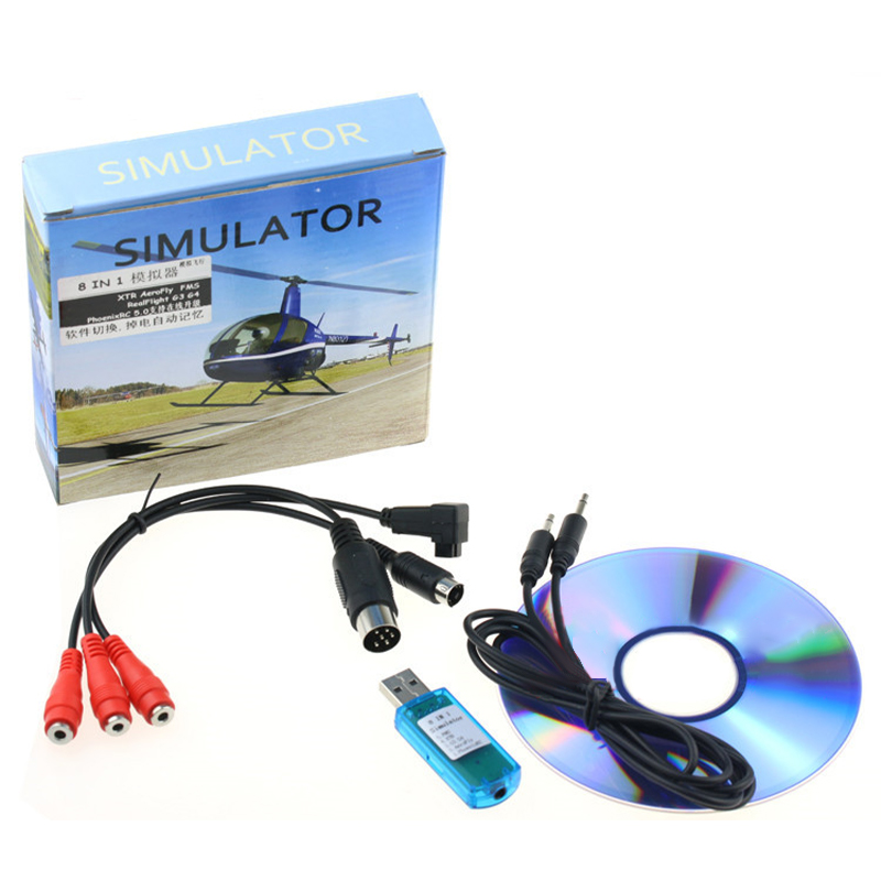 RC USB Flight Simulator With Cables All round 8ch Dongle RF9.5 RF8 Phoenix -qk - Picture 8 of 17