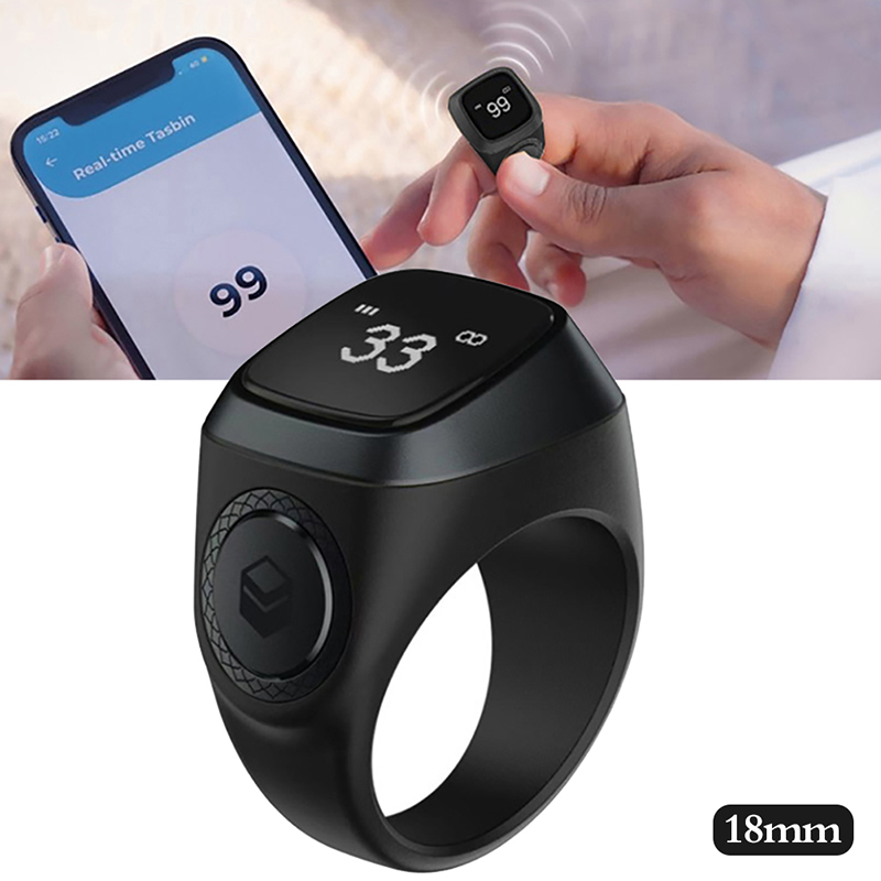 Smart Tasbih Tally Counter Ring for Muslims Zikr Digital Tasbeeh 5 Prayer Time Smart Tasbih Tally Counter Ring for Muslims Zikr Digital Tasbeeh 5 Prayer Time