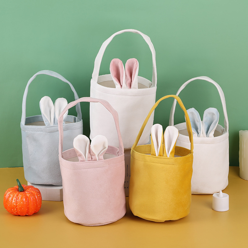 Rabbit Ear Cloth Bag With Handle Easter Party Decor Bunny Velour Bags Candy Bag Rabbit Ear Cloth Bag With Handle Easter Party Decor Bunny Velour Bags Candy Bag