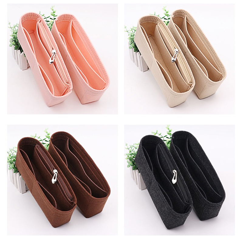 Multi-Pocket Women Insert Bag Felt Fabric Purse Handbag Organizer Bag LinerT AUT - Picture 7 of 24