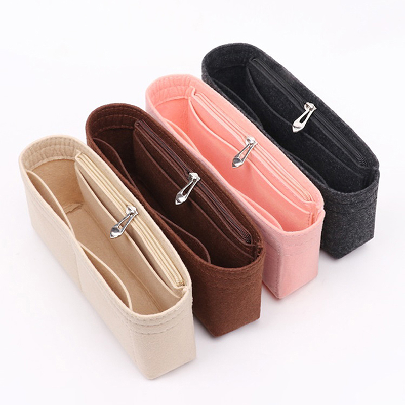 Multi-Pocket Women Insert Bag Felt Fabric Purse Handbag Organizer Bag LinerT AUT - Picture 9 of 24