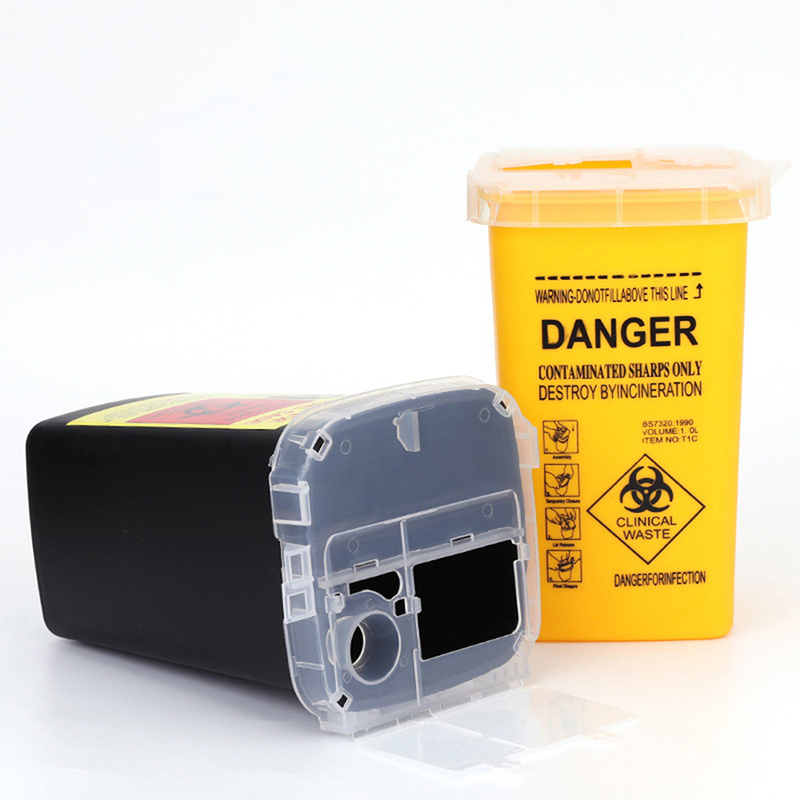 1L Plastic Sharp Container Waste Box Biohazard Tattoo Waste Needle Accessories t