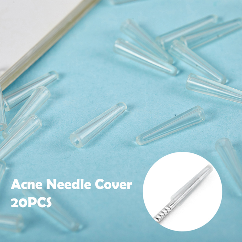 20Pcs Acne Needle Protective Sleeve for Pimples Blackhead Clip Tweezers Cap FN 20Pcs Acne Needle Protective Sleeve for Pimples Blackhead Clip Tweezers Cap FN