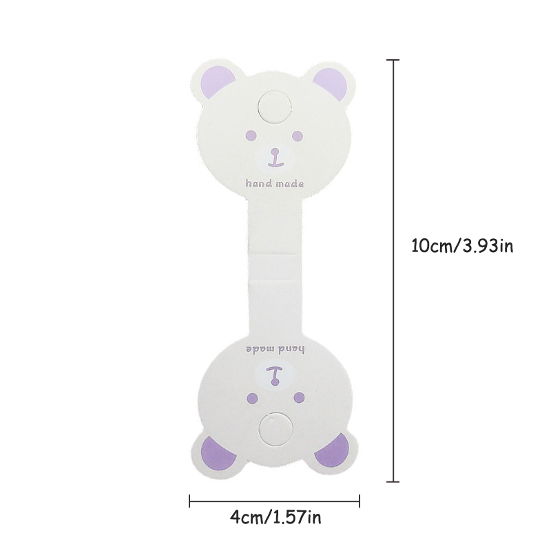 50pcs Cartoon Bear Double Headed Display Cards for Hair Cord Hairpin Cardboard 50pcs Cartoon Bear Double Headed Display Cards for Hair Cord Hairpin Cardboard