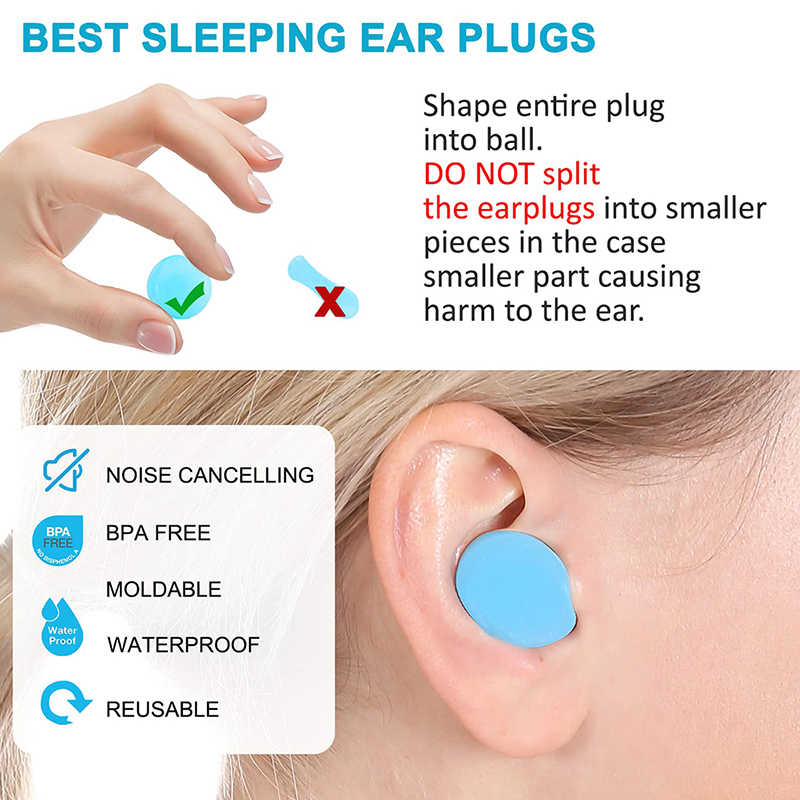 Dropship 2/10Pcs Sleep Ear Plugs Noise Reduction Sound Insulation Earplugs  Soundproof For Sleep Anti-Noise Sleeping Aid Ear Care Reusable to Sell  Online at a Lower Price