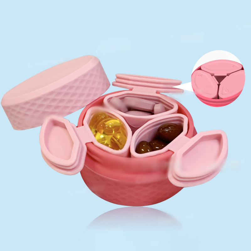3 in1 Portable Silicone Travel Pill Case Jewelry Storage Outdoor Travel 3 in1 Portable Silicone Travel Pill Case Jewelry Storage Outdoor Travel