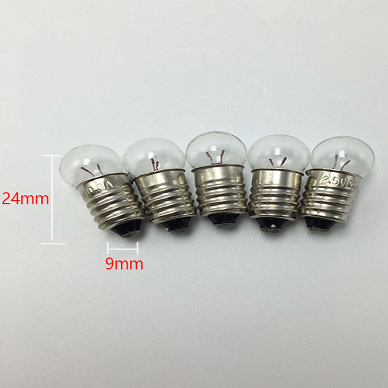 10PCS Miniature Round 0.3A 2.5V Small light cannon for student experiment Bulbs - Picture 3 of 12