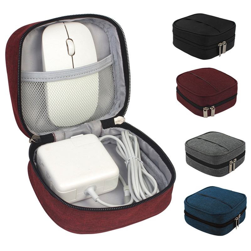 Mini Square Storage Bag Adapter Power Data Cable Headphone Mouse Organizer C-yn - Bild 2 von 15
