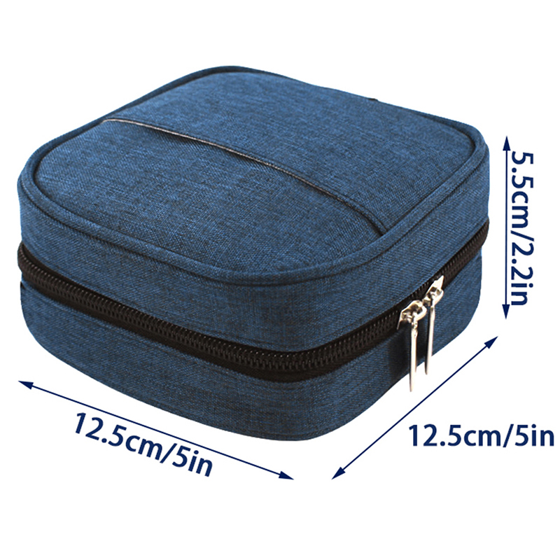 Mini Square Storage Bag Adapter Power Data Cable Headphone Mouse Organizer C-yn - Bild 3 von 15